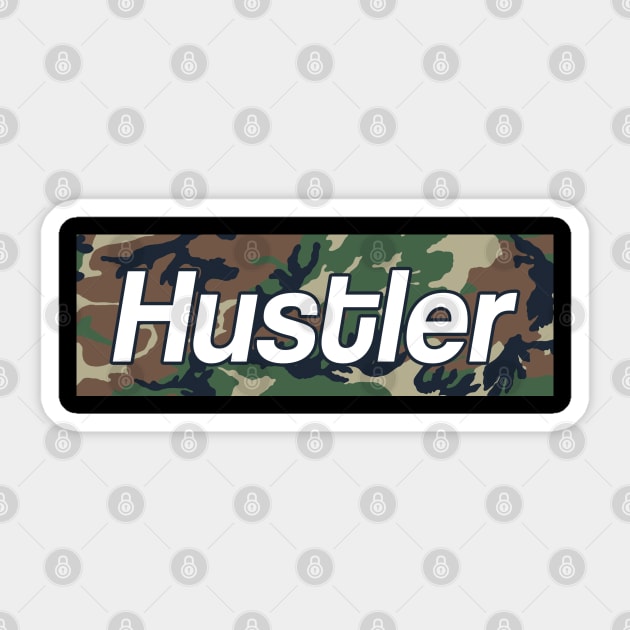 Hustler Camo Bar Sticker by Tee4daily